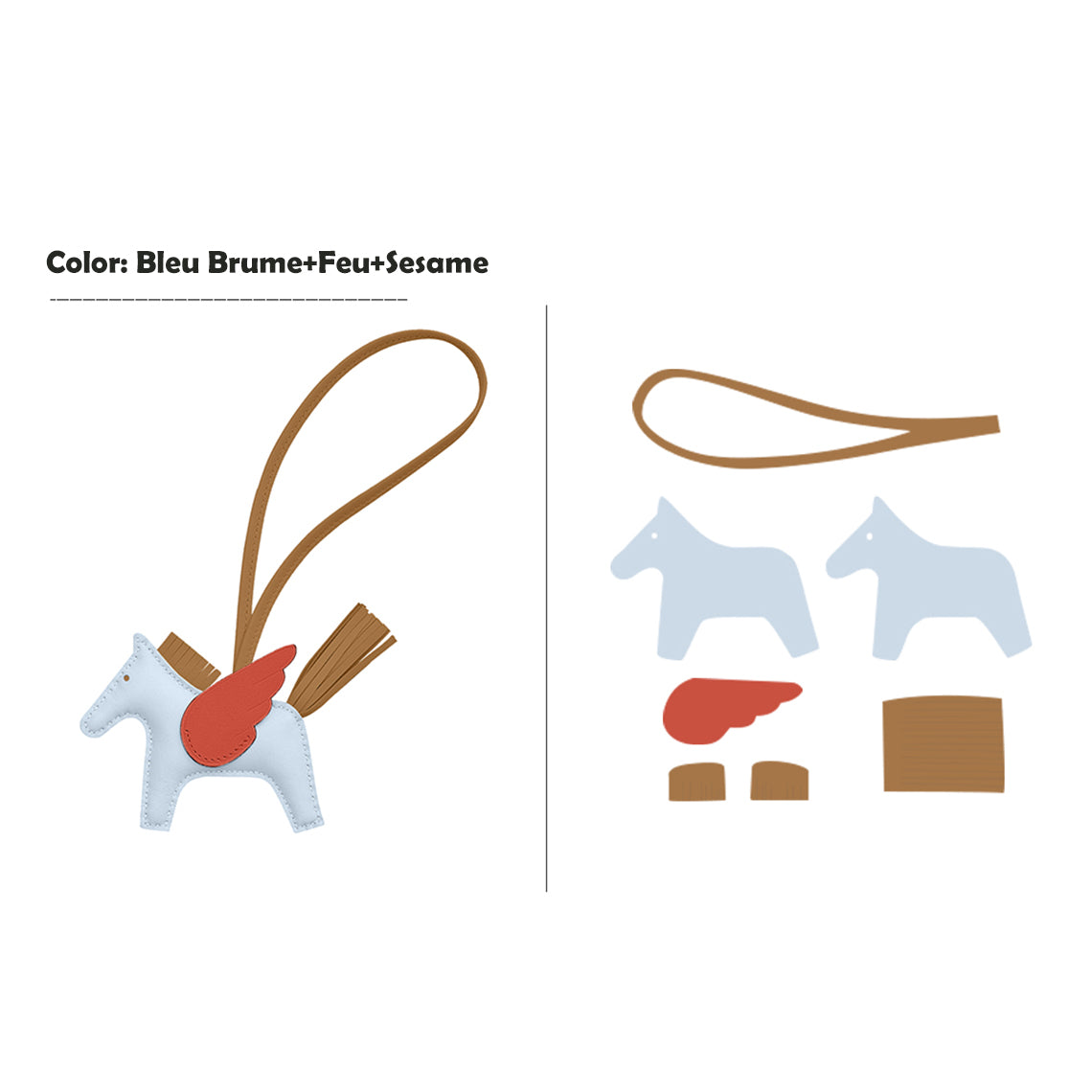 POPSEWING® Sheep Leather Flying Horse Charm DIY Kits