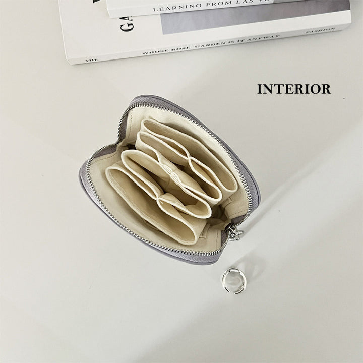 Top Grain Leather Small Jewelry Purse