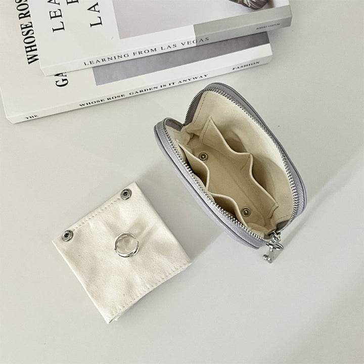 Top Grain Leather Small Jewelry Purse