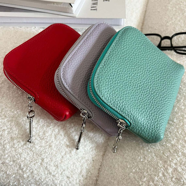 Top Grain Leather Small Jewelry Purse