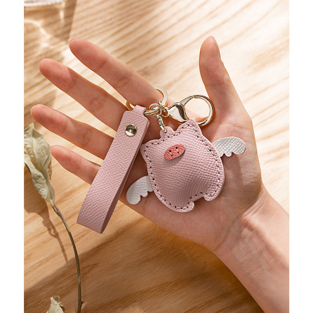 POPSEWING® Top Grain Leather Flying Pig Keychain DIY Kit