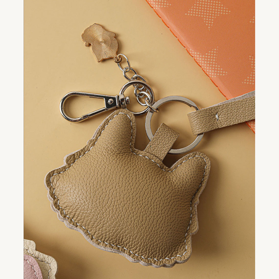 POPSEWING® Sheep Leather Little Cat Keychain DIY Kit