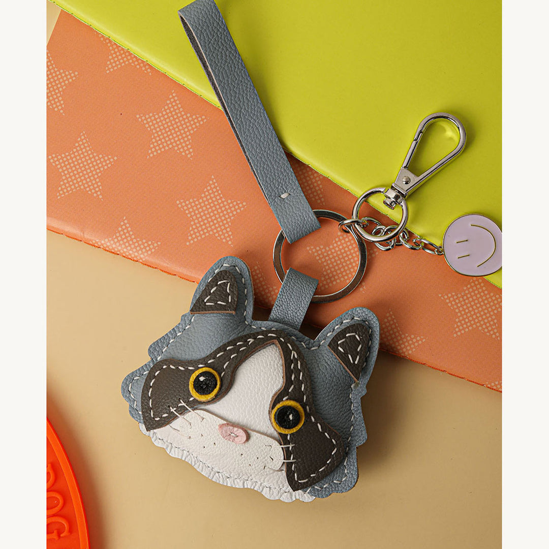 Blue Cat Leather Keychain | DIY Christmas Gifts for Cat Owners - POPSEWING®