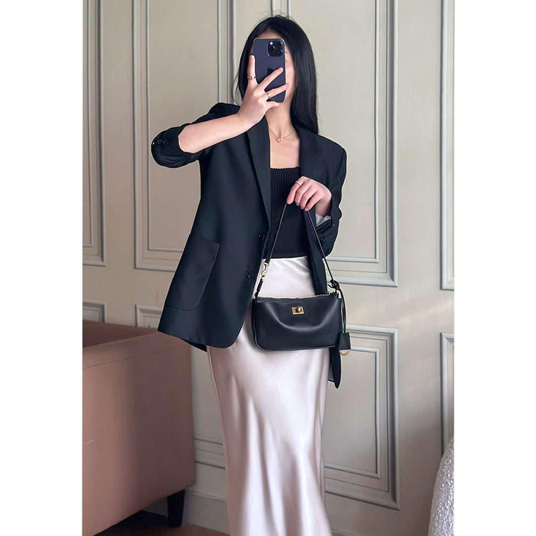 Top Grain Leather Inspired Rode Shoulder Bag