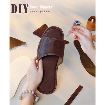 Leather Slippers | DIY Kit to Make Your Own Leather Slippers - POPSEWING®