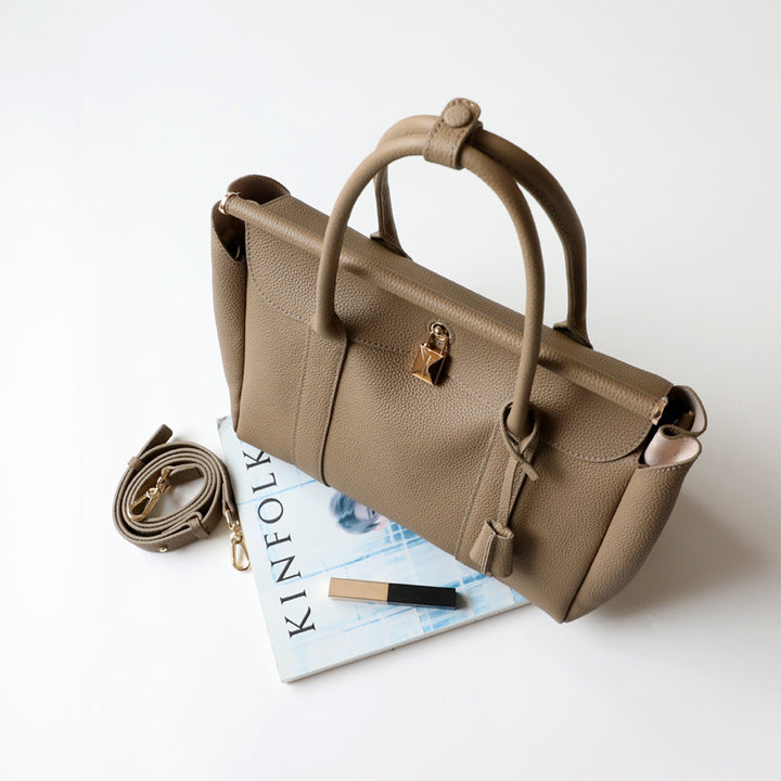 Top Grain Leather Women Work Handbag