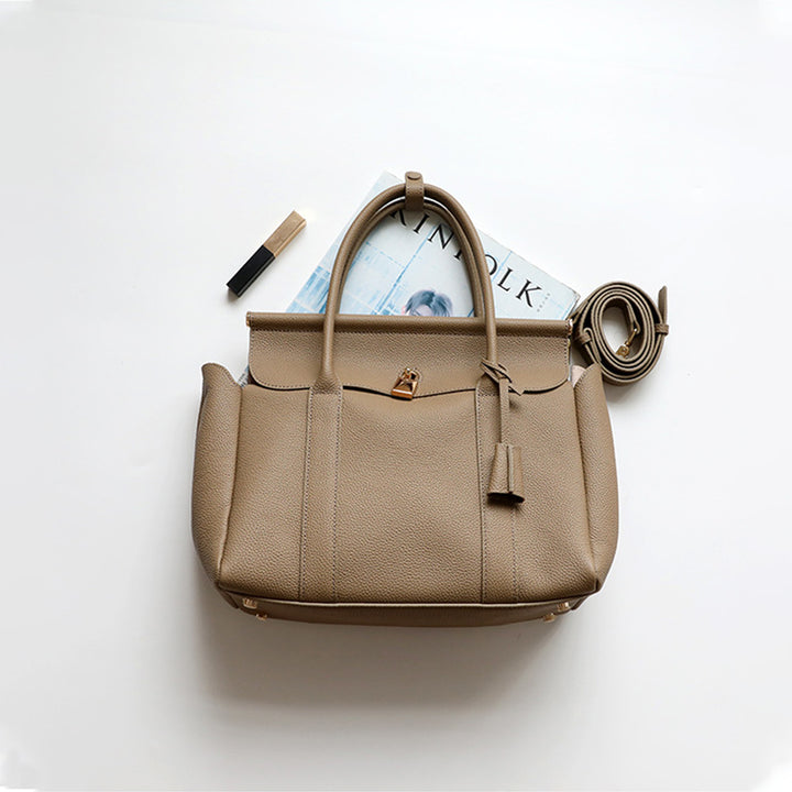 Top Grain Leather Women Work Handbag
