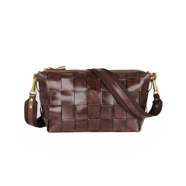 Vegetable Tanned Leather Classic Woven Bag