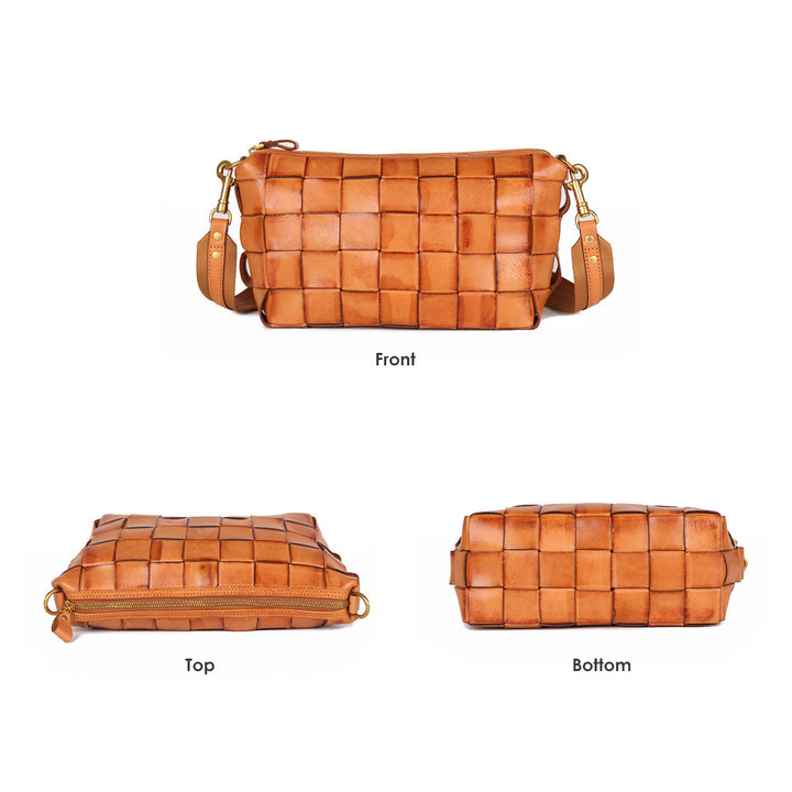 Vegetable Tanned Leather Classic Woven Bag