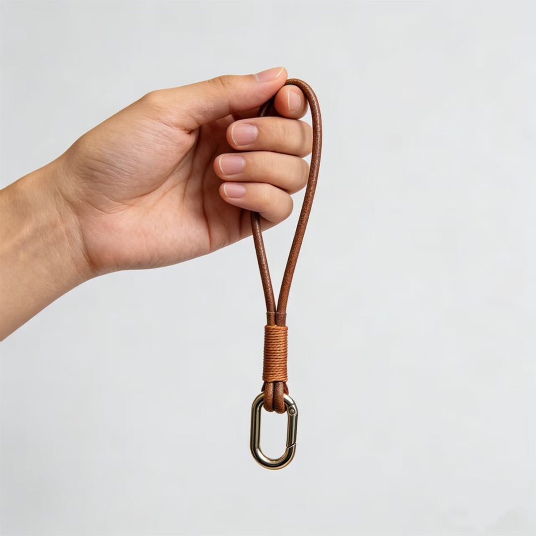Handmade Leather Wrist Band Keychain