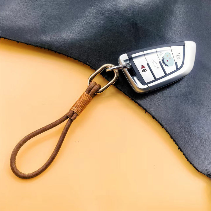 Handmade Leather Wrist Band Keychain
