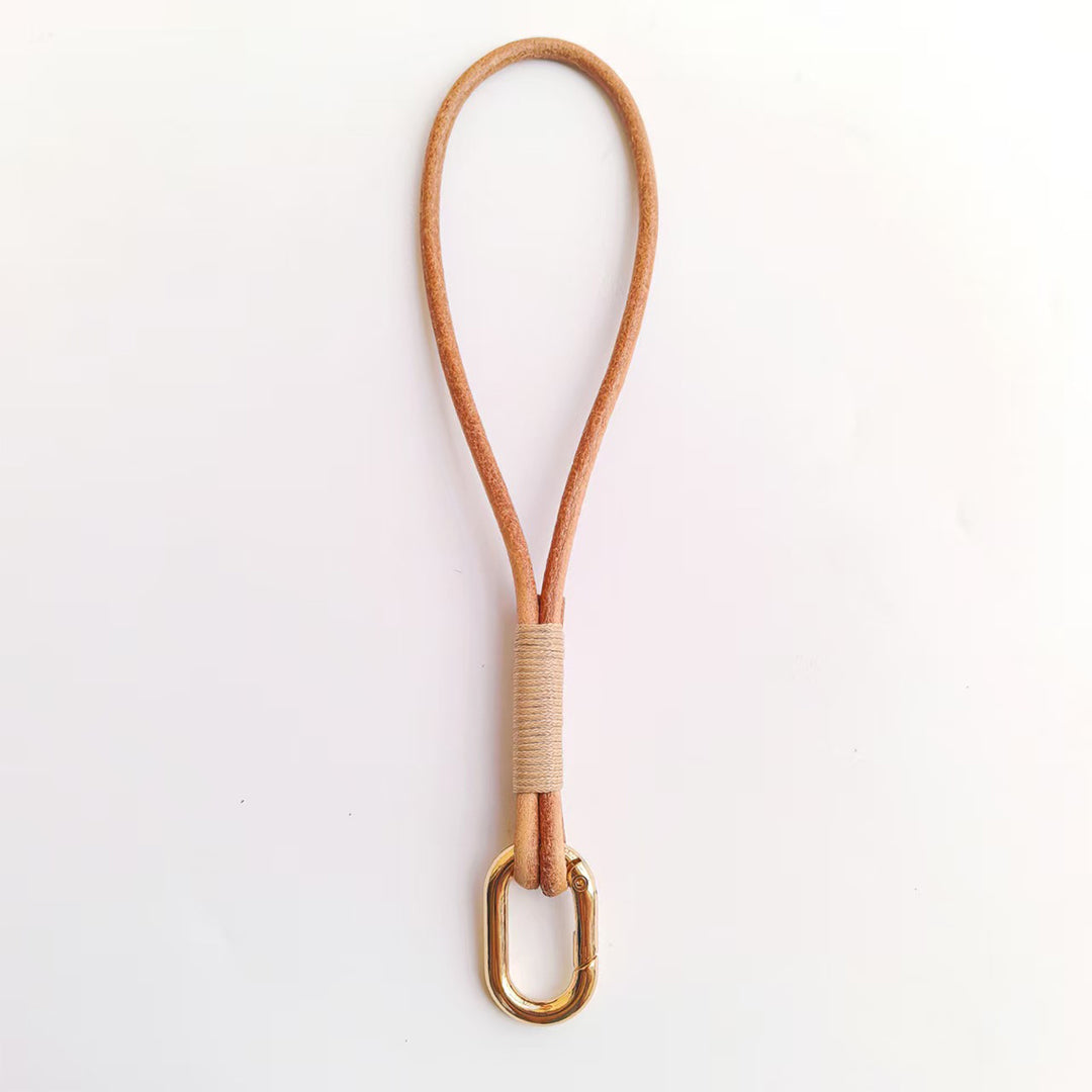 Handmade Leather Wrist Band Keychain