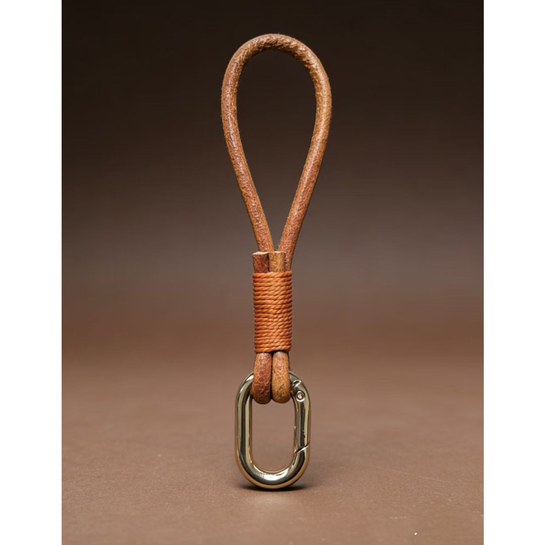 Handmade Leather Wrist Band Keychain