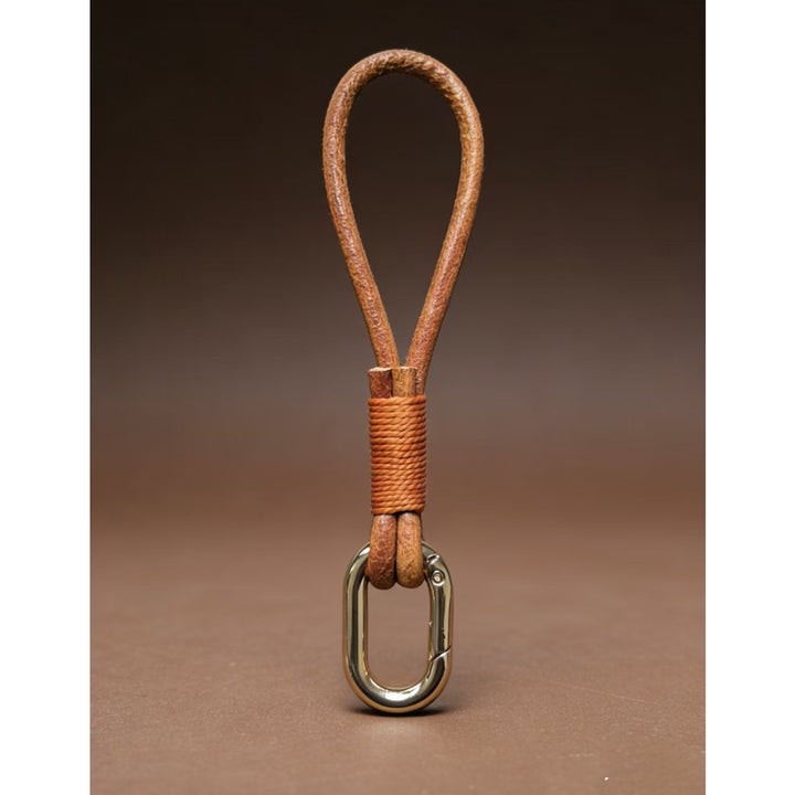 Handmade Leather Wrist Band Keychain