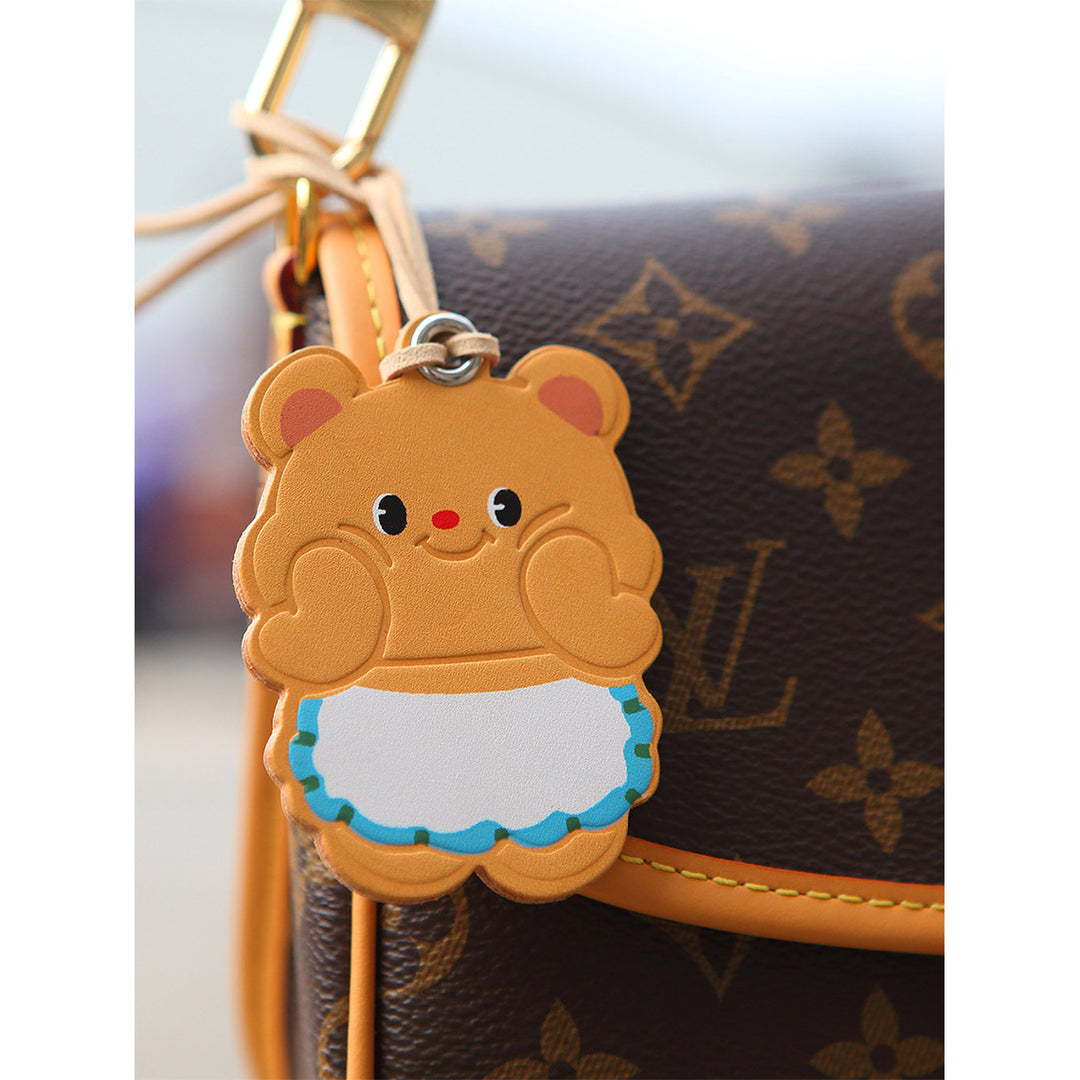 POPSEWING® Vegetable Tanned Leather Cute Bear Charm