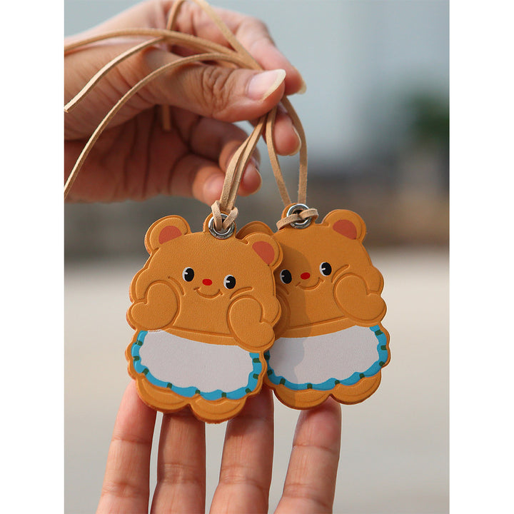 POPSEWING® Vegetable Tanned Leather Cute Bear Charm