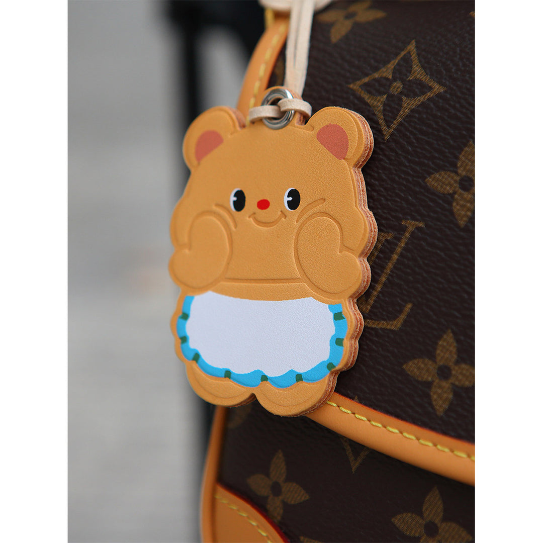 POPSEWING® Vegetable Tanned Leather Cute Bear Charm