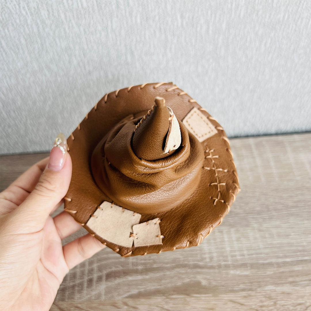 Wizards Hat | Small wizard hat leather pendant