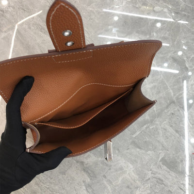 Top Grain Leather Mini Flap Bag