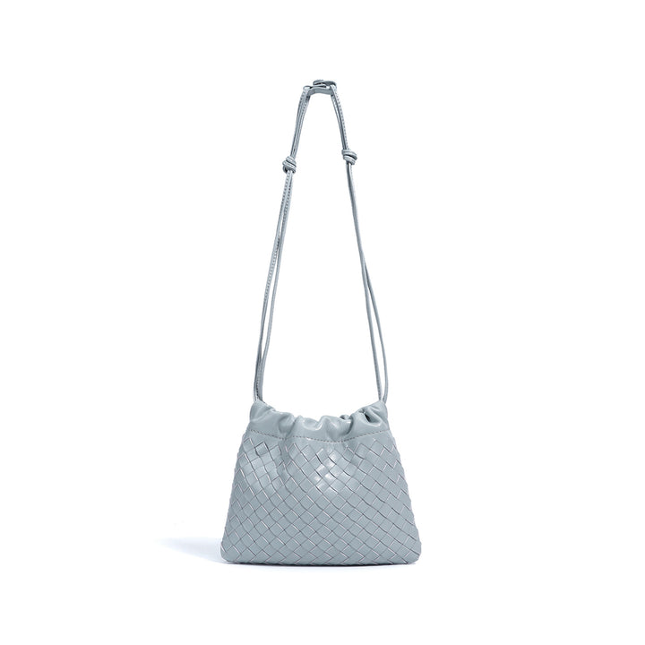 Sheep Leather Women Mini Woven Clutch