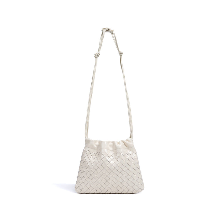 Sheep Leather Women Mini Woven Clutch