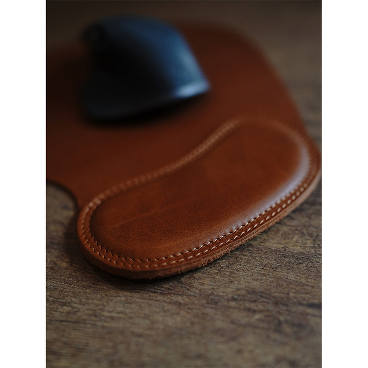 Leather Mouse Pad with Wrist Support | Computer Accessory - POPSEWING®