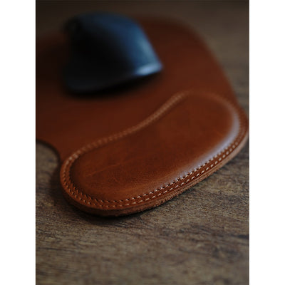 Leather Mouse Pad with Wrist Support | Computer Accessory - POPSEWING®