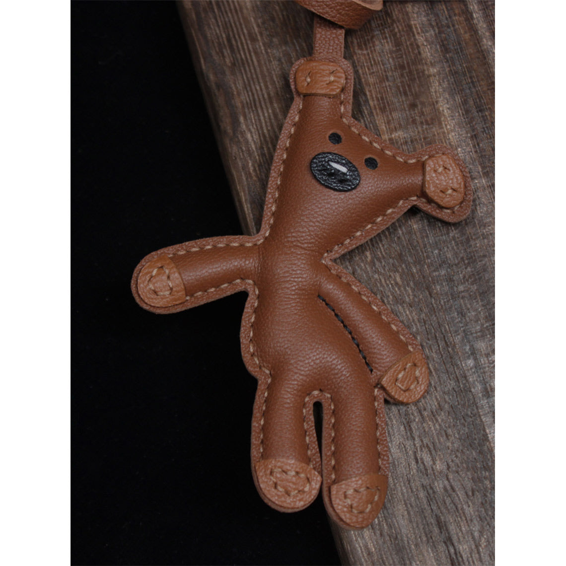 Genuine Lambskin Mr. Bean Teddy Bear Charm Luxury Bag Accessory - POPSEWING®