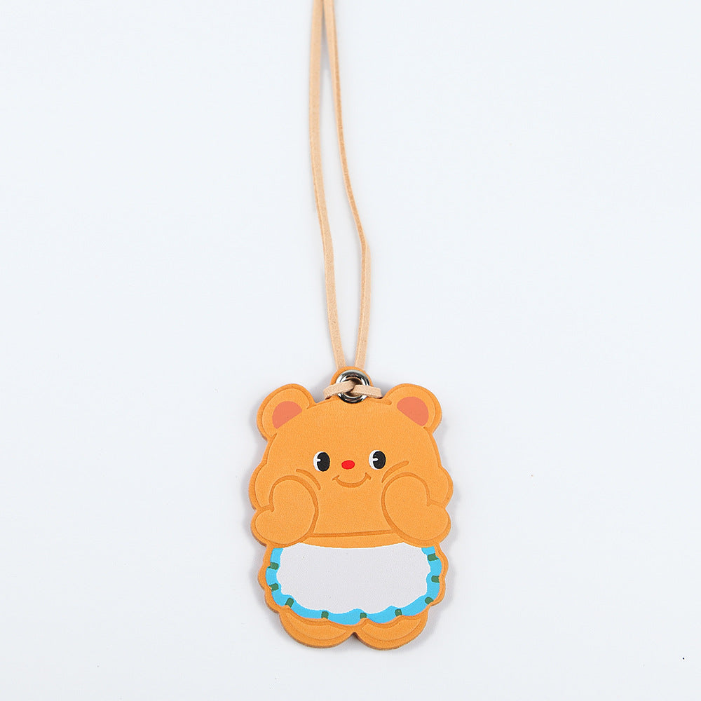 POPSEWING® Vegetable Tanned Leather Cute Bear Charm