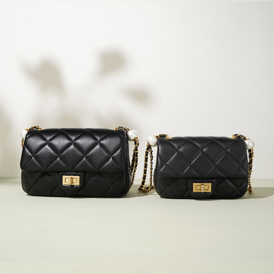 Quilted Chain Bag for Women | Classic Black Leather Bags
