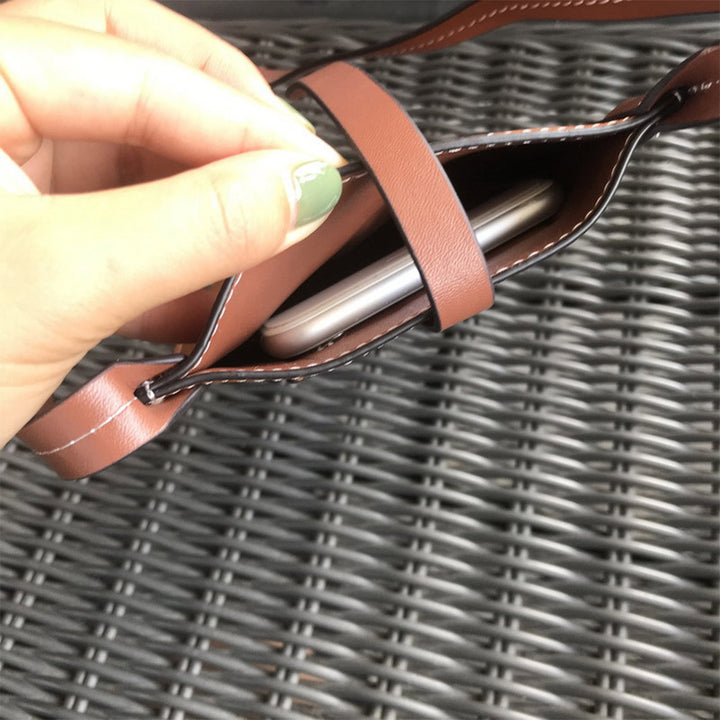 Top Grain Leather Strap Phone Bag