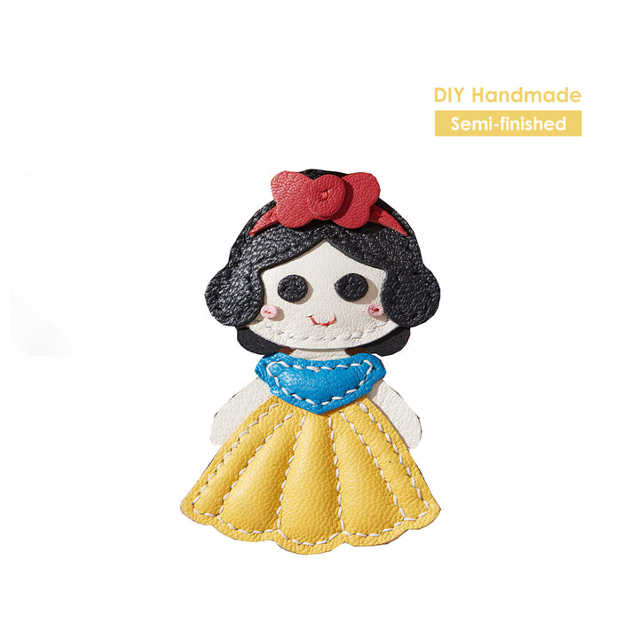 Snow White Leather Keychain Charm DIY Kits | Handmade Princess Keychain - POPSEWING®