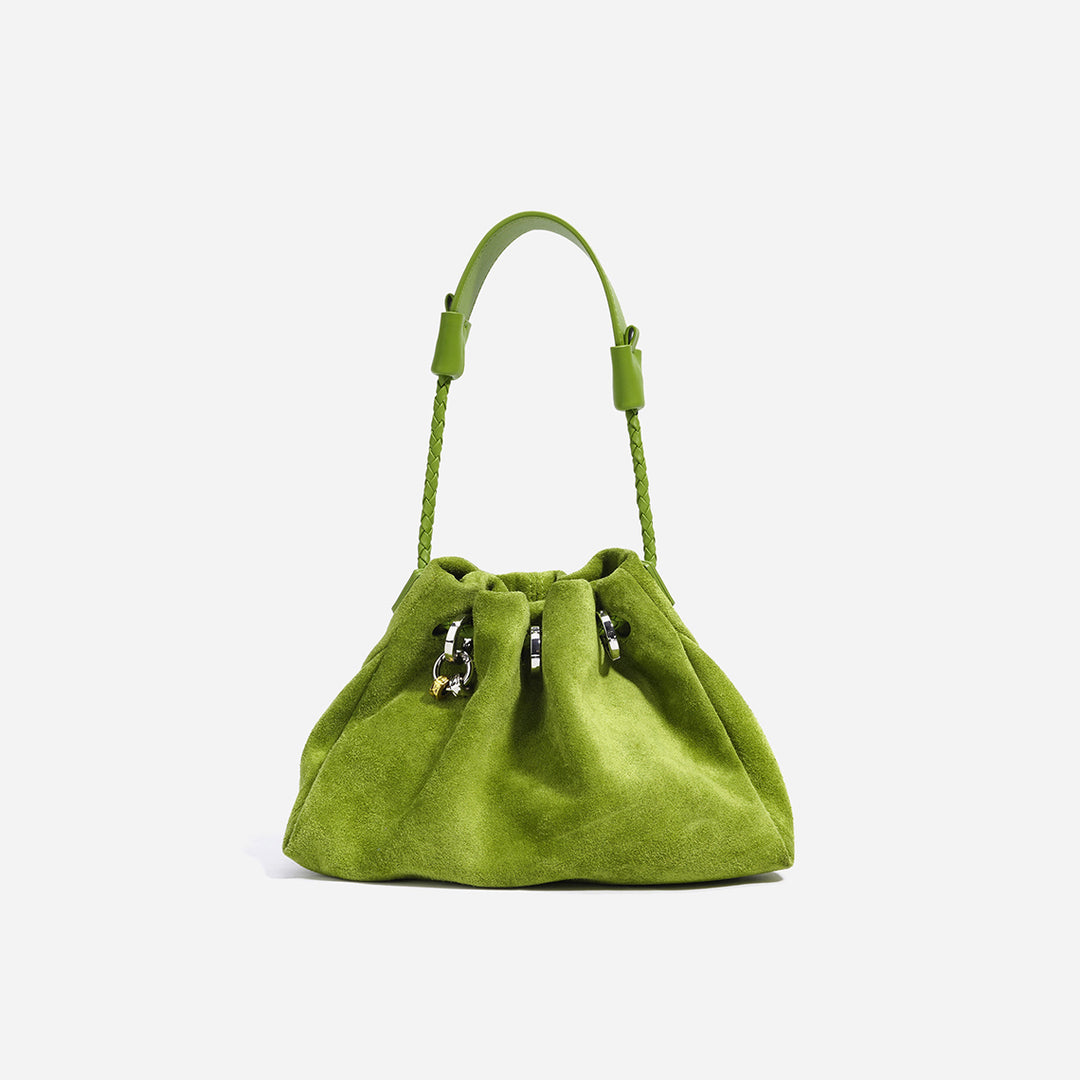 Green Leather Bag | Chic Small Leather Bag Shopping Bag for Women