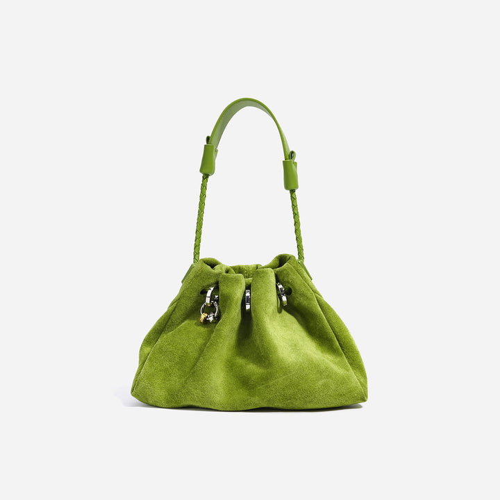 Green Leather Bag | Chic Small Leather Bag Shopping Bag for Women