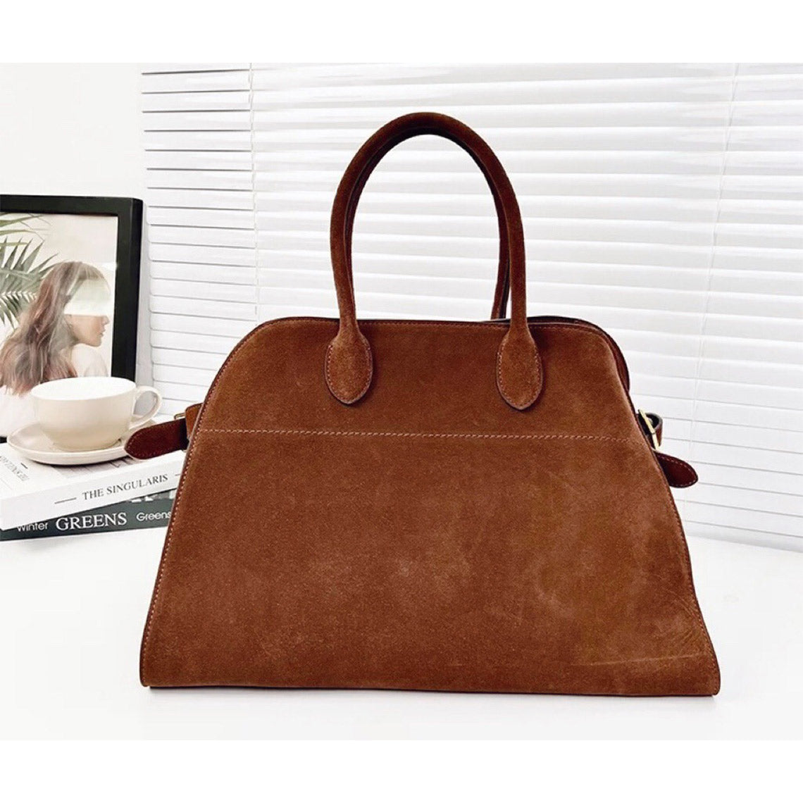 Suede Leather Inspired Margo Handbag for Women