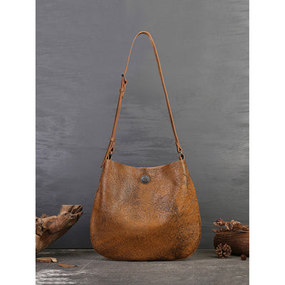 Top Grain Leather Women Hobo Bag
