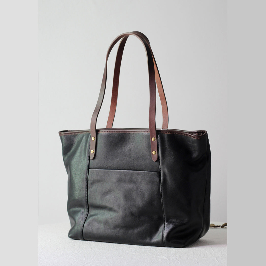 Black leather tote bag for women | affordable tote bags