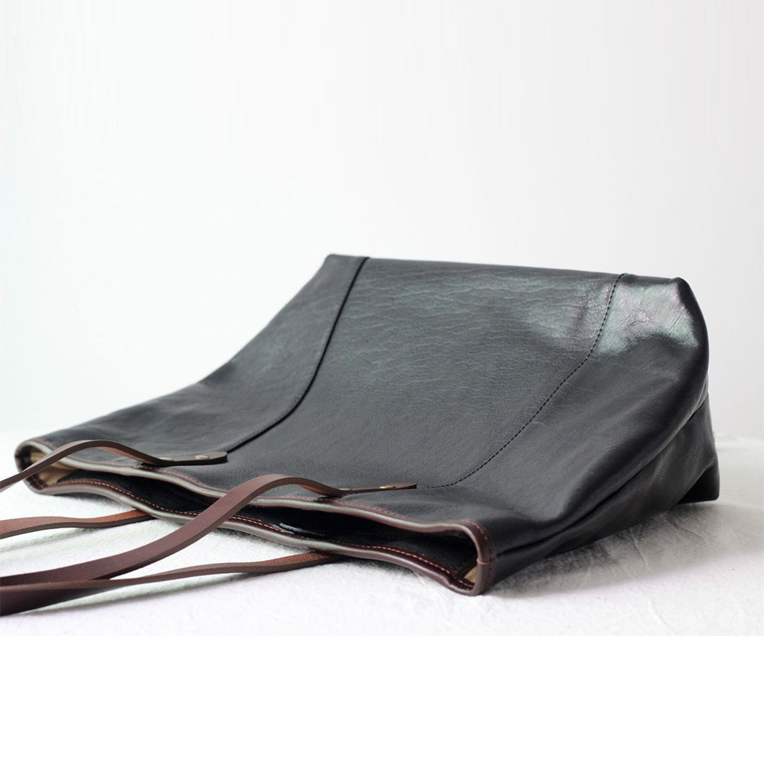 Vegetable Tanned Leather Classic Women Tote Bag
