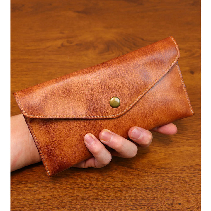 Vegetable Tanned Leather Envelope Wallet