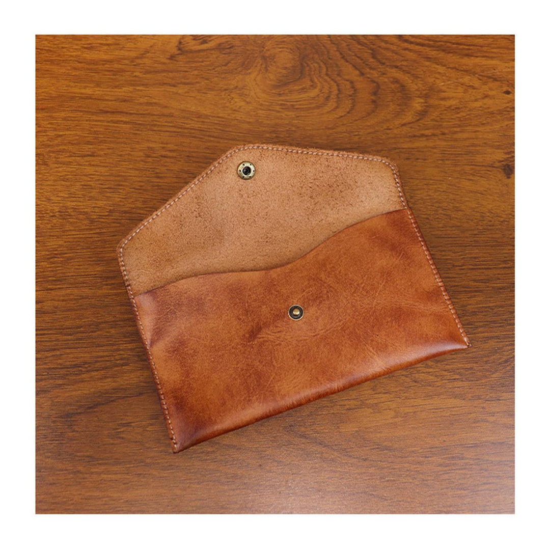 Vegetable Tanned Leather Envelope Wallet