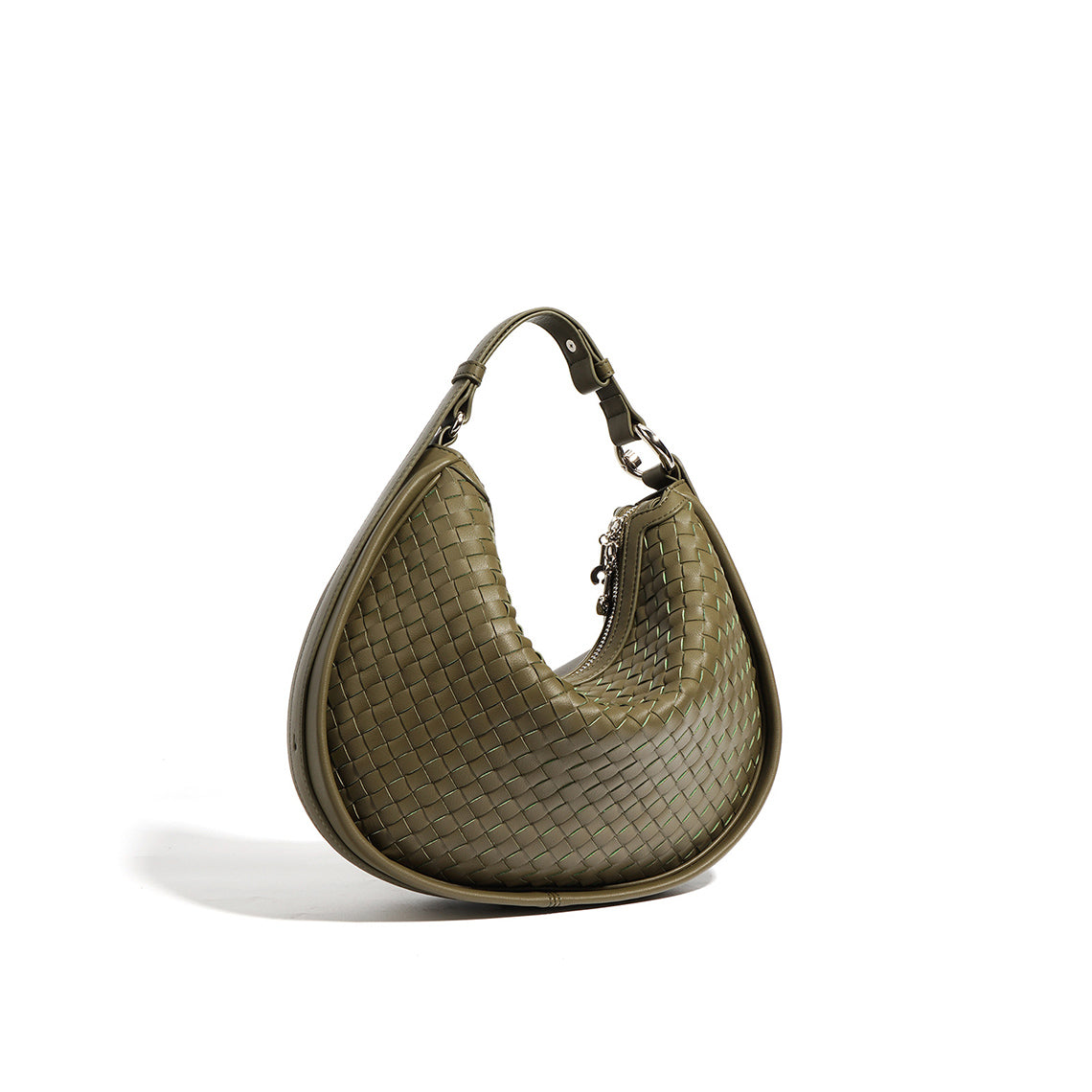 Leather Woven Hobo Bag