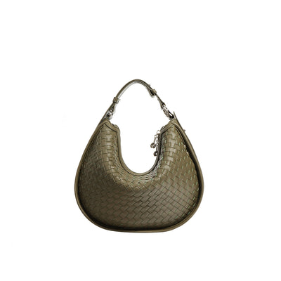 Leather Woven Hobo Bag