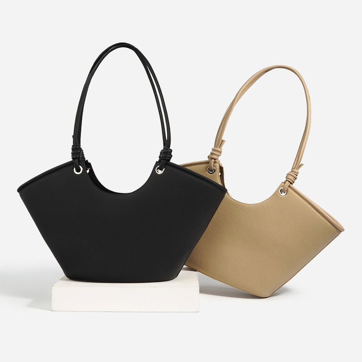 Top Grain Leather Simple Shoulder Tote Bag