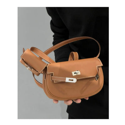 Top Grain Leather New Kelly Saddle Bag