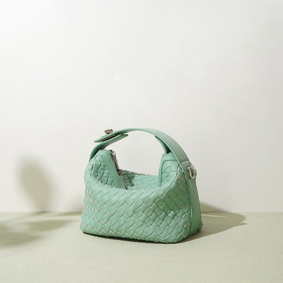 Leather Woven Summer Mini Hobo Bag