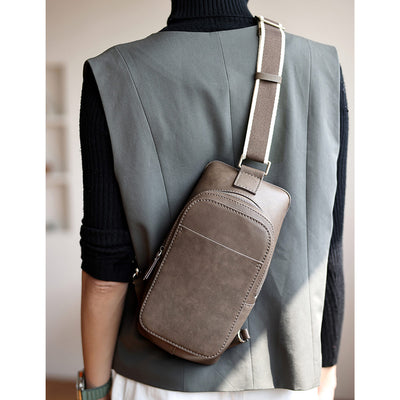 POPSEWING® Top Grain Leather Men Fanny Pack Waist Bag DIY Kit