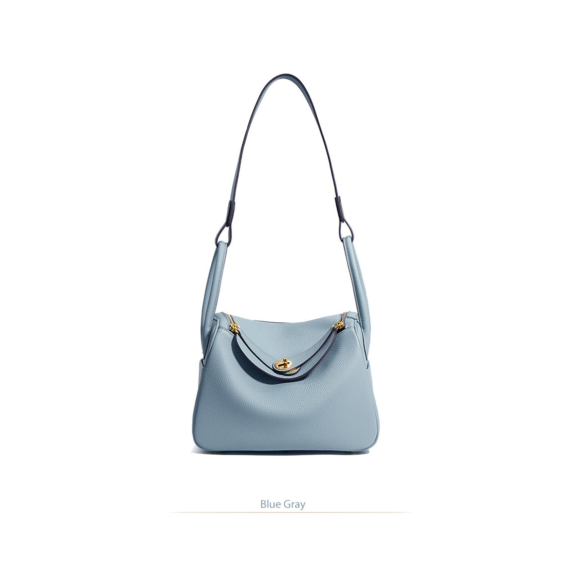 Blue Leather Handbag | Inspired Leather Lindy Handbag in Blue - POPSEWING™