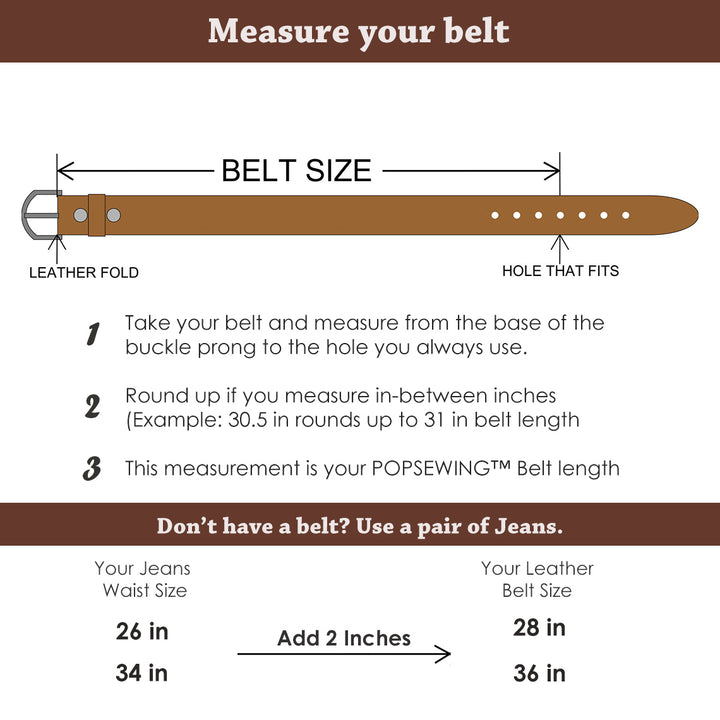 POPSEWING® Full Grain Leather Belt DIY Kit