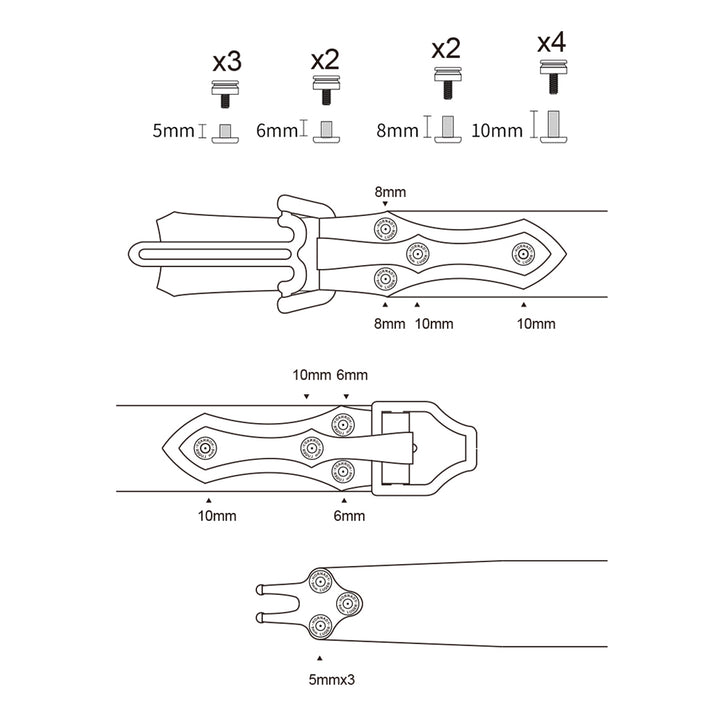 POPSEWING® Full Grain Leather Knight Buckle Cowboy Belt DIY Kit