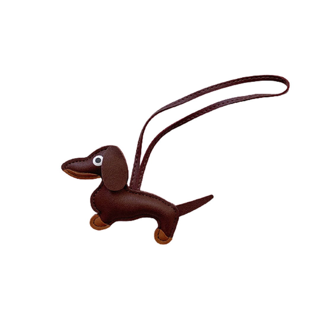 Leather Bag Charm | Cute Animal Bag Charm Dachshund Bag Charm - POPSEWING™ Handmade Leathercrafts